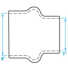 Air Intake Rubber Hump Hose Reducer - 8" / 7"